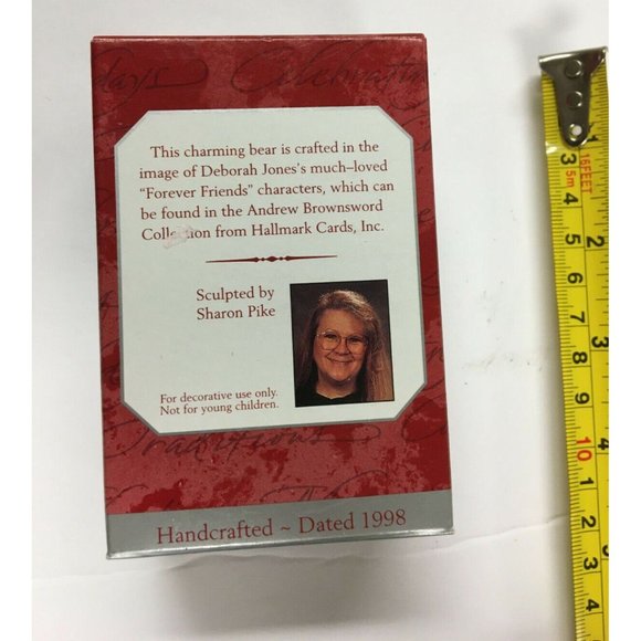 Christmas Ornament "Forever Friends Bear" Hallmark 1998 QX6303 Andrew Brownsward - Picture 3 of 4